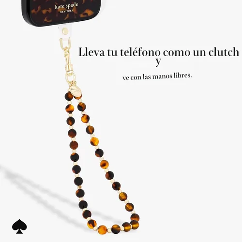 Vista 3 de kate spade new york Correa de muñeca con dije de teléfono con tarjeta de Cuenta de tortuga
