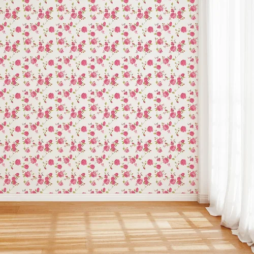 Vista 5 de Papel pintado Rosa Rosa