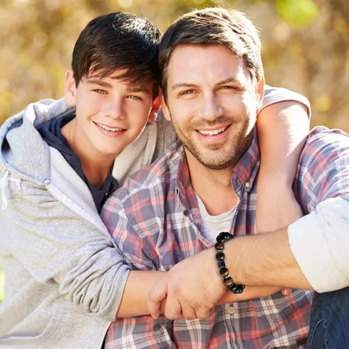 Vista 5 de Pulsera de joyería y tarjeta para adolescentes, niños, papá, hijo, hermano, novio, alma gemela, marido, graduación, tío, padre, suegro, hijo