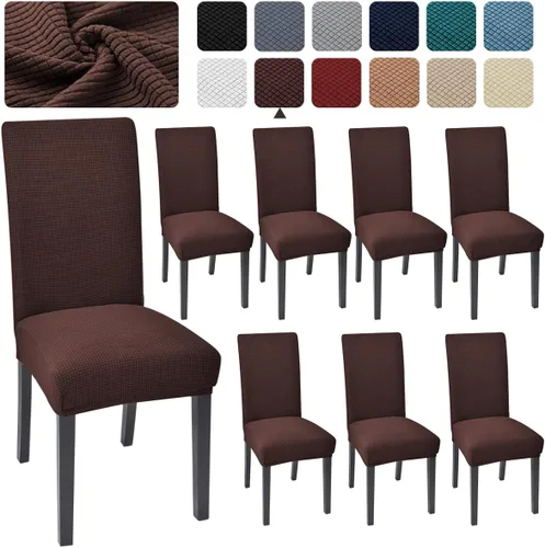 Vista 32 de Juego de 4 fundas para sillas de comedor y cocina, fundas para sillas de comedor, color negro