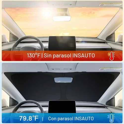 Vista 3 de INSAUTO Accesorios para parasol de parabrisas de ajuste personalizado para Acura RDX 2019-2026, parasol plegable para ventana delantera, reflector