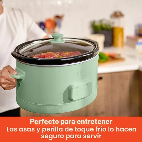 Vista 6 de BELLA 6.0 Qt Olla de cocción lenta programable, revestimiento antiadherente de cerámica, temperatura ajustable y tiempos de cocción, olla