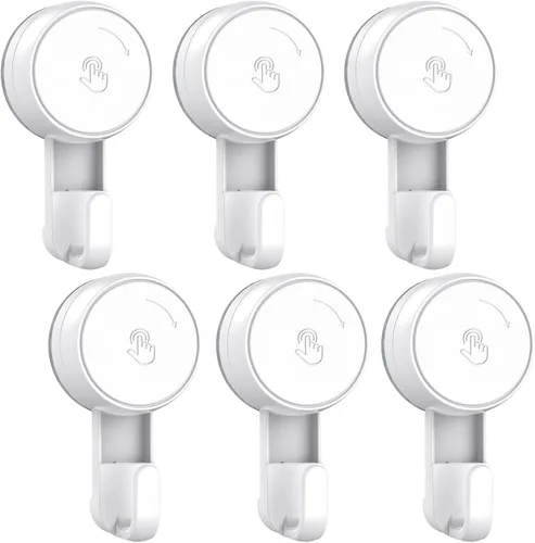 Vista 13 de LUXEAR Ganchos de succión potentes ganchos de succión al vacío, ganchos de ducha resistentes al agua, gancho de succión para baño, toalla de cocina
