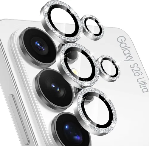 Vista 22 de Tensea Protector de lente de cámara Samsung Galaxy S22 Ultra, protector de pantalla de vidrio templado 9H, anillo individual de metal para S22 Ultra