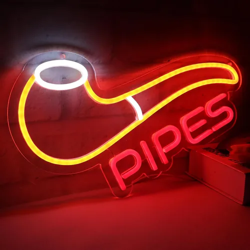 Vista 9 de Smoke Shop - Letrero de neón para publicidad de tienda de negocios, luz de cueva de hombre, decoración de bar o garaje, luz de vibraciones para pub