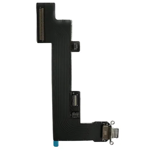 Vista 4 de Reemplazo del conector de base compatible con iPad Air 4 4ª/5 5ª generación de 10.9 pulgadas, puerto de carga de repuesto, cable flexible (negro)
