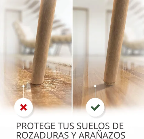 Vista 4 de X-Protector 357 piezas de almohadillas de fieltro para muebles color beige - Gran cantidad de protectores para suelos de madera dura con muchos