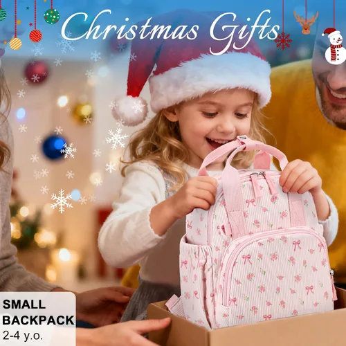 Vista 2 de Bluboon Mochila para niñas y niños de 2 a 4 años, lindas mochilas preescolares de 12 pulgadas, bolsas de guardería para niños, viajes escolares