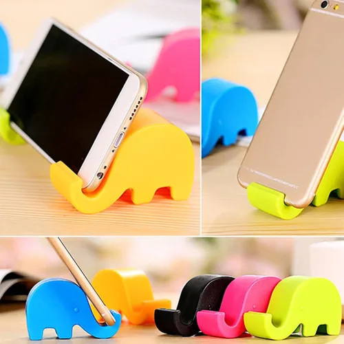 Vista 4 de Soporte de teléfono celular de elefante para teléfono celular, diseño de elefante, lindo elefante para teléfono celular, soporte de plástico