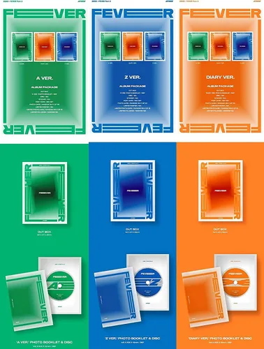 Vista 2 de Genie Music ATEEZ - Zero : Fever Part.3 [Random ver.] (7º Mini álbum) Álbum aleatorio+Preorden Limited Folded Poster+Cultura Regalo coreano