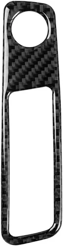 Vista 9 de Blazeray Accesorios interiores de fibra de carbono, cubierta decorativa, ajuste adhesivo para Audi A4 B9 2017-2019 (cubierta de perilla central)
