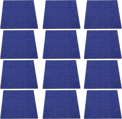 Vista 4 de 12Pcs Soundproofing Insulation Panel, Acoustic Treatment Panels with Beveled Edge Tiles, High Density Polyester Fiber Sound Absorption Panels for