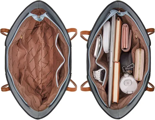 Vista 6 de Montana West - Bolsos de mano para mujer, bolso tipo satchel con asa superior mediana