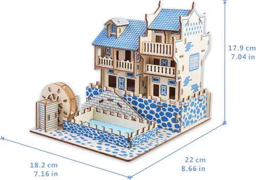 Vista 3 de Rompecabezas 3D para niños, rompecabezas para adultos, modelo de café, rompecabezas para niños, juguetes de bricolaje para artes y manualidades