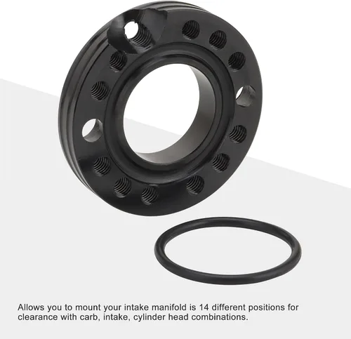 Vista 3 de GOOFIT Adaptador espaciador de carburador negro de 1.102 in para colector de admisión de repuesto para 50cc 70cc 90cc 125cc Sunl Taotao NST ATV Quad