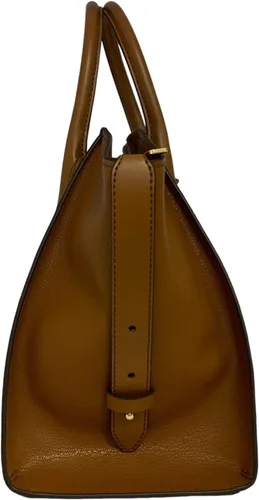 Vista 3 de Michael Kors Avril - Bolso bandolera grande con cremallera superior, color marrón, Marrón Mk/Oro