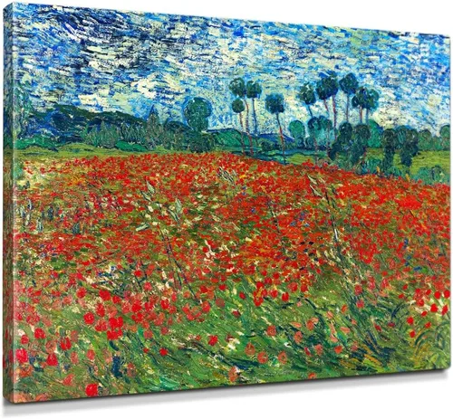 Vista 60 de IPIC - Campo de trigo con cuervos, reproducción artística de Vincent Van Gogh. Lienzo de giclée para decoración del hogar 10#F (20 x 16)