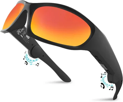 Vista 7 de Gafas inteligentes Bluetooth de seguridad de audio con altavoz Bluetooth para hombres y mujeres, micrófono asistente de voz, diseño ultraligero