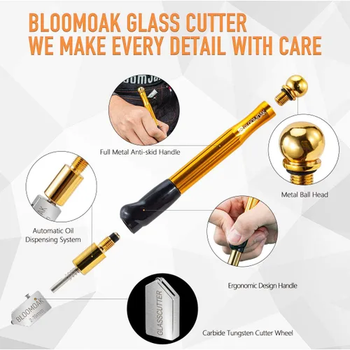 Vista 7 de Herramienta profesional de corte de vidrio con mango de aleación de tungsteno y carburo con rango de 2-20mm, cortador profesional para vidrio