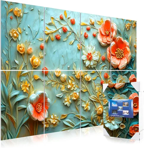 Vista 13 de Paneles acústicos artísticos de 48 x 32 x 0.4 pulgadas, paraguas, gato y mar, absorción de sonido, decoración de pared autoadhesiva a prueba