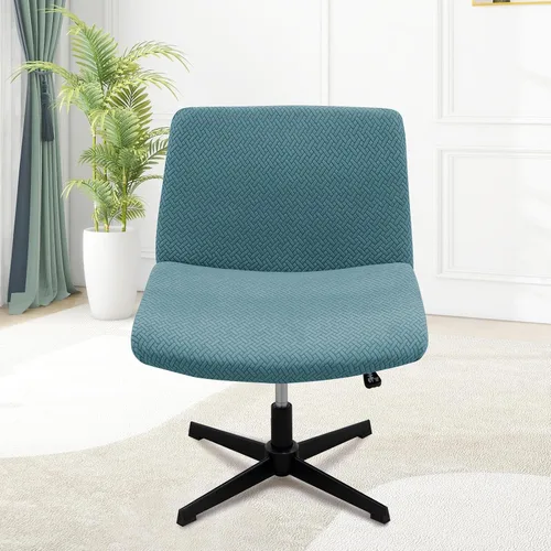Vista 13 de MINGPINHUIUS Funda para silla ajustable sin brazos: moderna sin brazos, funda para silla de tocador con tiras cruzadas, fundas protectoras