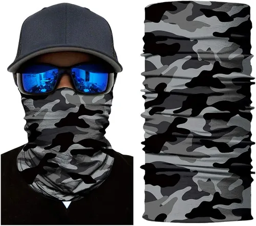 Vista 11 de Máscara de calavera, pañuelo para el cuello, gorro, bufanda mágica, diadema para protección de polvo, sol y viento My002