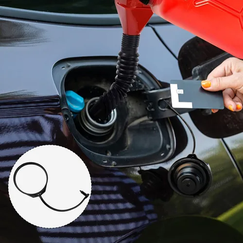 Vista 7 de Correa de retención duradera para tapa de depósito de combustible con ojales, compatible con Volkswagen Beetle Golf y Audi A1 A3, accesorios