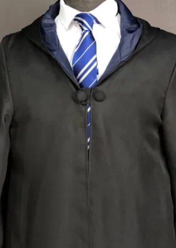 Vista 4 de Batas de mago, capa de mago, uniforme escolar, Halloween, Navidad, carnaval, cosplay, disfraz para adultos y adolescentes, capa con capucha