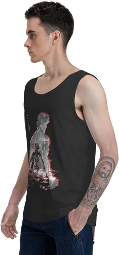 Vista 5 de Anime Baki The Grappler Baki Hanma Camiseta sin mangas de verano para hombre, camiseta casual para correr, entrenamiento, chaleco deportivo