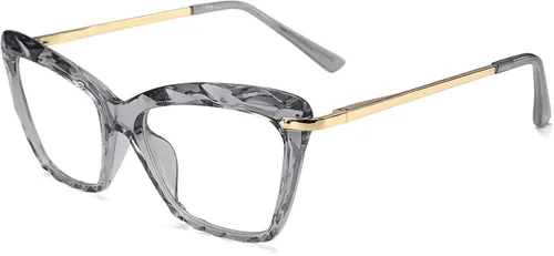 Vista 8 de FEISEDY Gafas de cristal con montura de ojo de gato con bloqueo de luz azul para computadora B2500