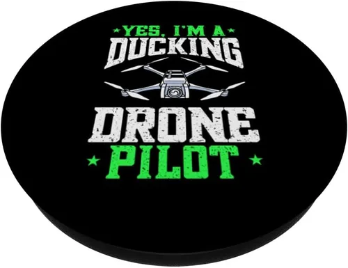 Vista 2 de Yes I'm A Ducking Drone Pilot Quadcopter UAV FPV RC Flying PopSockets Swappable PopGrip