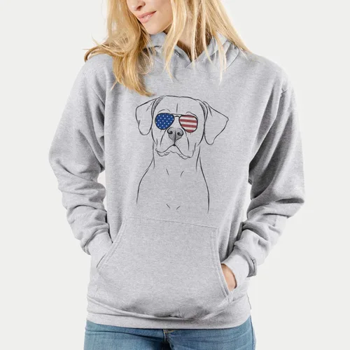 Vista 3 de Inkopious Camiseta de tres mezclas patrióticas Rufio The Dogo Argentino Dog