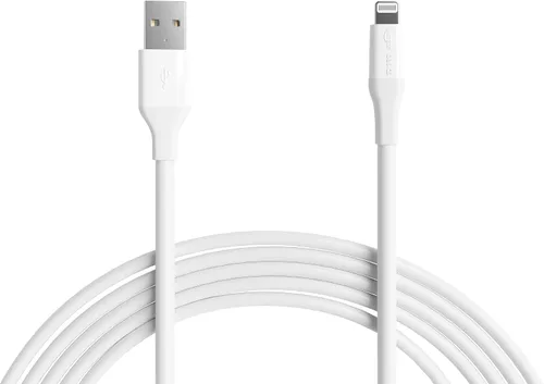 Vista 11 de Amazon Basics Cable de carga USB-A a Lightning ABS con certificación Mfi para iPhone de Apple, iPad, 6 pies, blanco, 1 paquete