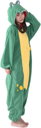 Vista 5 de Pijamas de animal adulto de una pieza, Cosplay Halloween Navidad, ropa para dormir