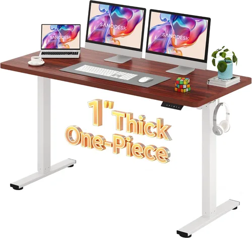 Vista 30 de SANODESK Escritorio Eléctrico de Pie de 40 x 24 pulgadas, Superficie de Una Pieza, Escritorio de Altura Ajustable con Controlador de 6 Botones Marco