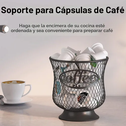 Vista 4 de ITHSKUILL Soporte para cápsulas de café, organizador de tazas K pequeñas, almacenamiento de tazas K para guardar crema de café expreso, fácil