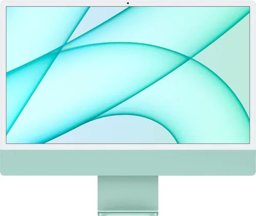 Vista 5 de Apple iMac 2021 con chip Apple M1 con CPU de 8 núcleos, 24 pulgadas, 16 GB de RAM, almacenamiento SSD de 256 GB, plata (renovado)