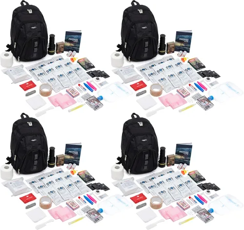 Vista 12 de Solo Series Complete - Kit de supervivencia de 72 horas para 1 persona con alimentos, agua, guía de emergencia, mochila negra y equipo esencial