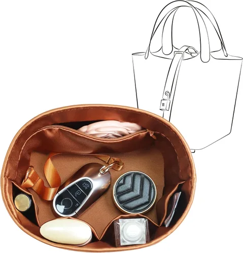 Vista 13 de Se adapta a Picotin 18 bolsas, inserto organizador de bolso de seda de alta calidad, suave al tacto y ligero, organizador de lujo con caja de regalo