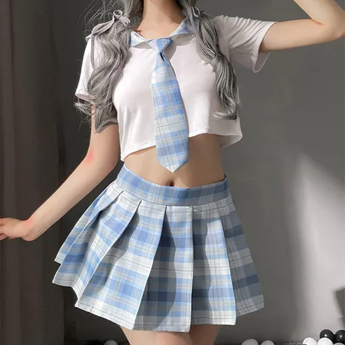 Vista 2 de SFBBCLOZ Schoolgirl Lingerie for Women Schoolgirl Outfit Lingerie Cosplay Lingerie Set Costumes for Women Naughty