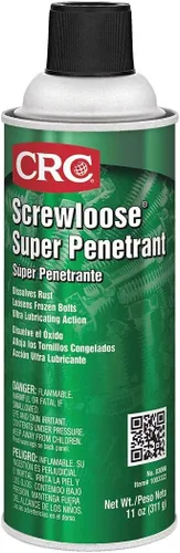 Vista 2 de CRC Screwloose Super Penetrant 03060 - [Paquete de 12] 11 WT OZ, aerosol seguro de plástico para sujetadores corroídos, componentes mecánicos