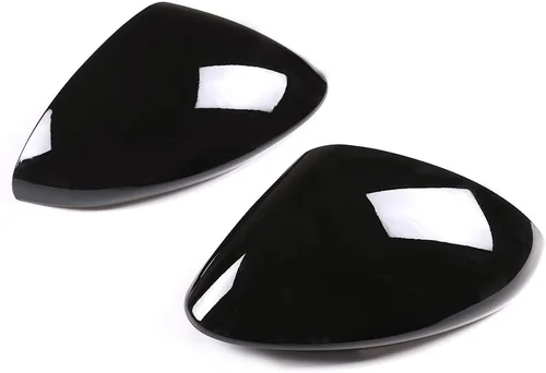 Vista 3 de Cubierta de decoración de tapa de espejo retrovisor exterior ABS para Alfa Romeo Stelvio 2017-2020 (negro)