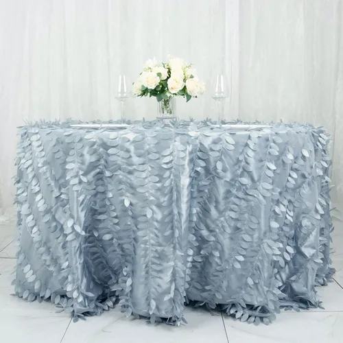 Vista 39 de TABLECLOTHSFACTORY - Mantel cuadrado de tela de tafetán de pétalos de hojas 3D de 54 pulgadas, color negro