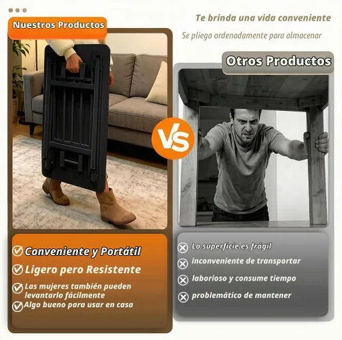 Vista 3 de Escritorio plegable para espacios pequeños, escritorio plegable para computadora de 31.5 pulgadas, no requiere montaje, mesa de estudio portátil que