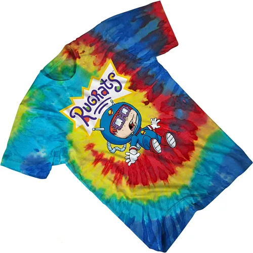 Vista 4 de Nickelodeon Camisa clásica Rewind para hombre - Rugrats, Ren & Stimpy y Hey Arnold Tie Dye