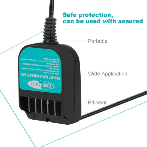 Vista 4 de Creabest 10.8V-12V Li-ion Battery Charger Compatible with Hitachi BCL1015