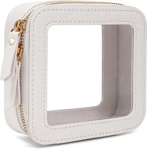 Vista 19 de LETGO Bolsas de Maquillaje Transparentes, Bolsa de Aseo Aprobada por la TSA con Cierre, Organizador de Maquillaje Transparente de Gran Capacidad