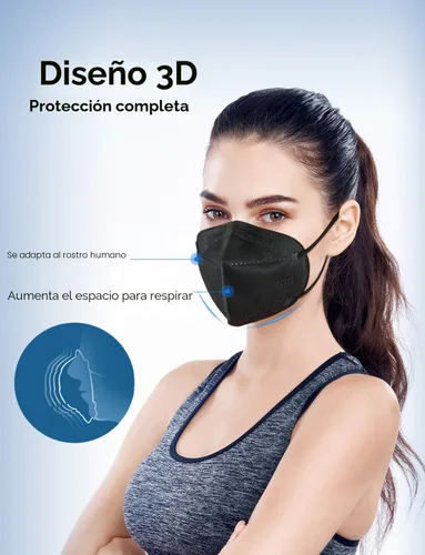 Vista 4 de HUHETA 50 PCs KN95 Face Mask, 5-Layer Face Mask Filter Efficiency≥95%