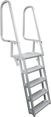 Vista 7 de Extreme Max 3005.4116 Escalera Deluxe de muelle Flip-Up – 4 peldaños