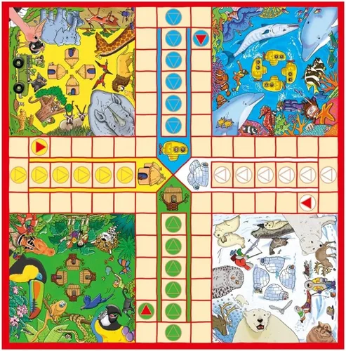 Vista 2 de Juego de mesa Ludo serpientes y escaleras.(versión en inglés)